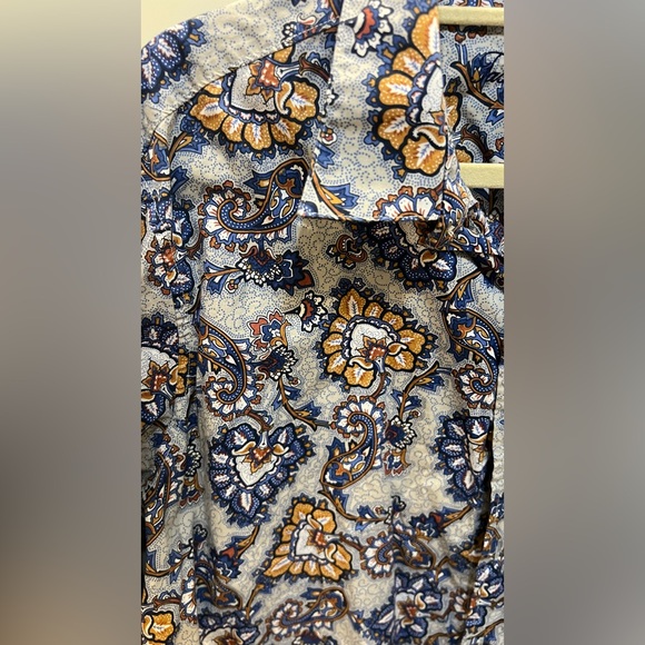 Tasso Elba Paisley Long Sleeve Button Up Men's Shirt, size XL - Picture 5 of 6